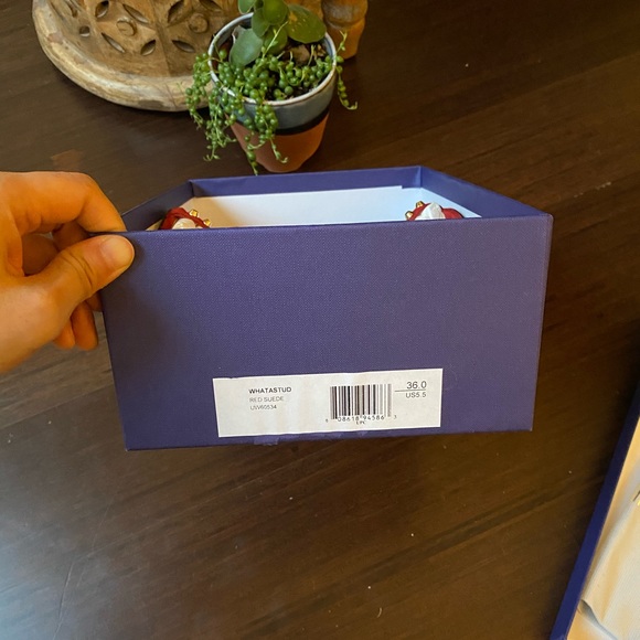 New STUART WEITZMAN Whatastud Nudistsong Suede Heels Red Heels - Picture 5 of 13